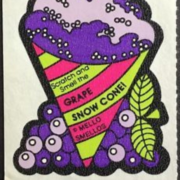 Vintage Mello Smello Grape Snow Cone Sticker Scent Rare - Picture 3 of 3